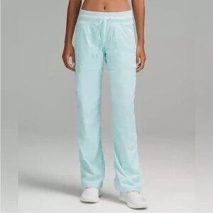 Lululemon Dance Studio Pants Lined Size 4 Light Blue Adjustable Waistband Relaxe